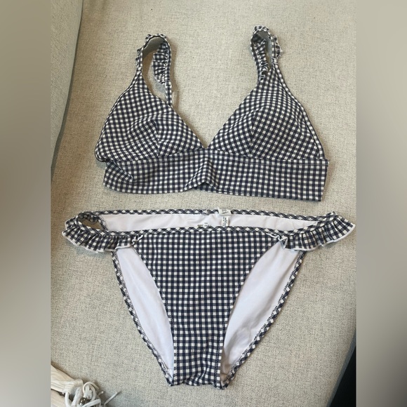 aerie Other - Aerie - Gingham Ruffle Bikini Set